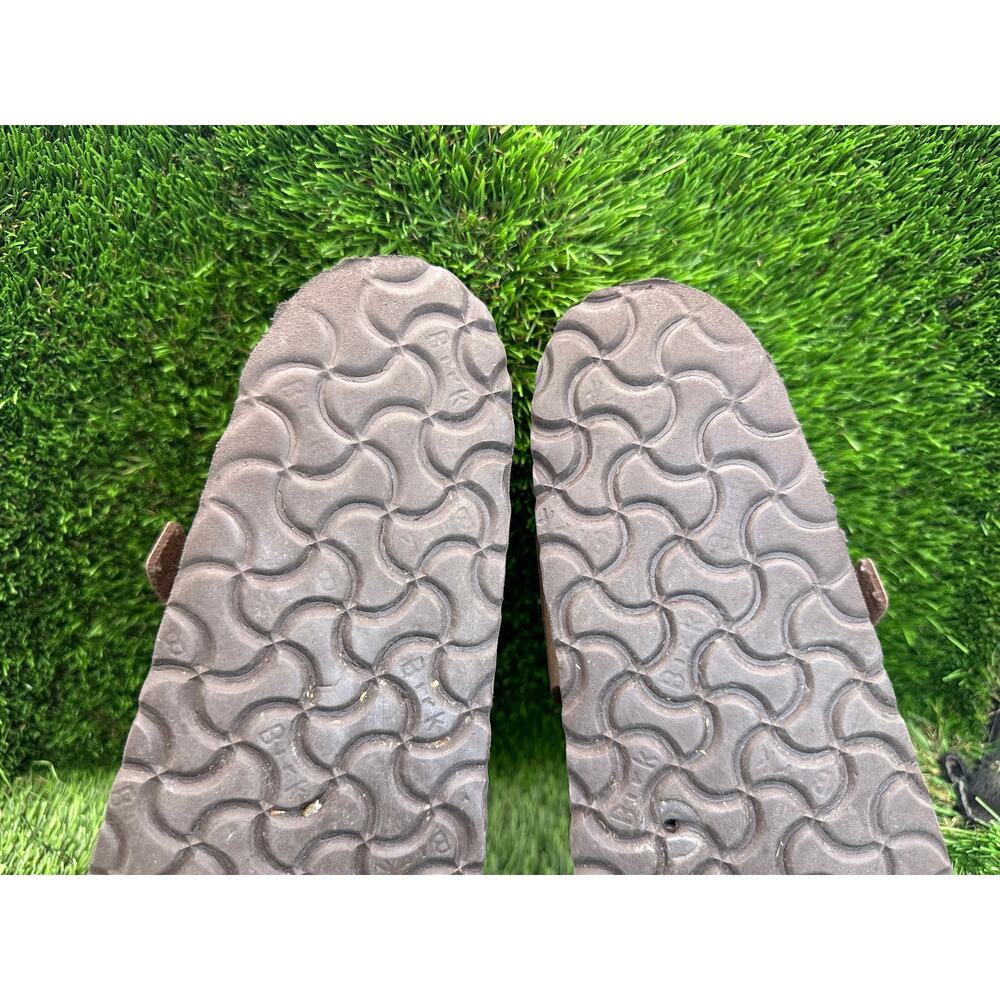 Birkenstock Mayari Birko-Flor Slide Sandal Unisex M7/W9 Brown Leather Dual Strap - Picture 11 of 15
